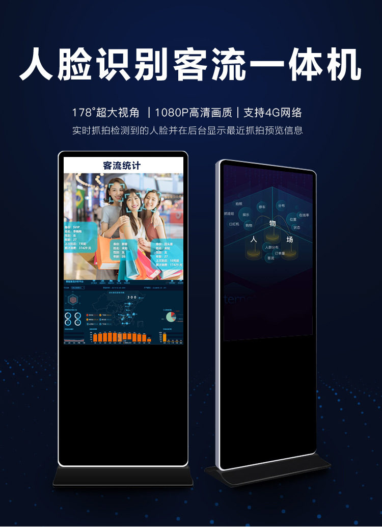 人臉識別客流量統(tǒng)計(jì)廣告機(jī)